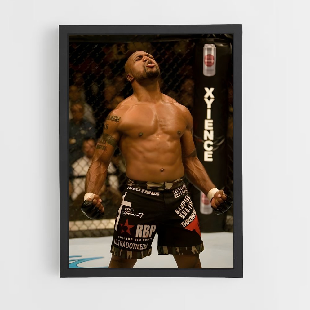 Poster Face à la Cage – affiche MMA (vue 2)